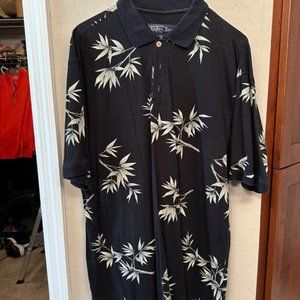 Men's Knit floral polo shirt